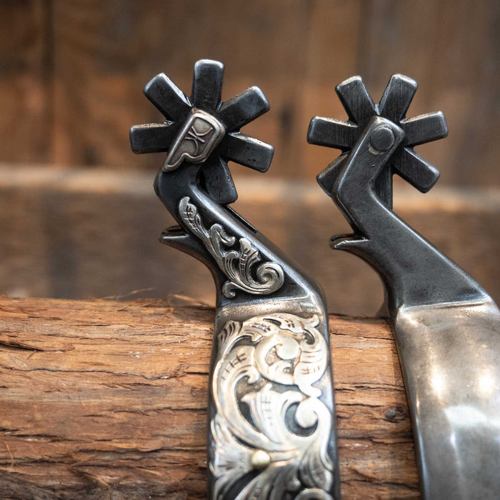 Kerry Kelley Silver Mounted 8pt Spurs