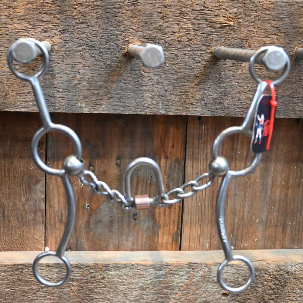 Flaharty - Circle Gag - Chain with Floating Port with Copper Roller FH572 Tack - Bits, Spurs & Curbs - Bits Flaharty   