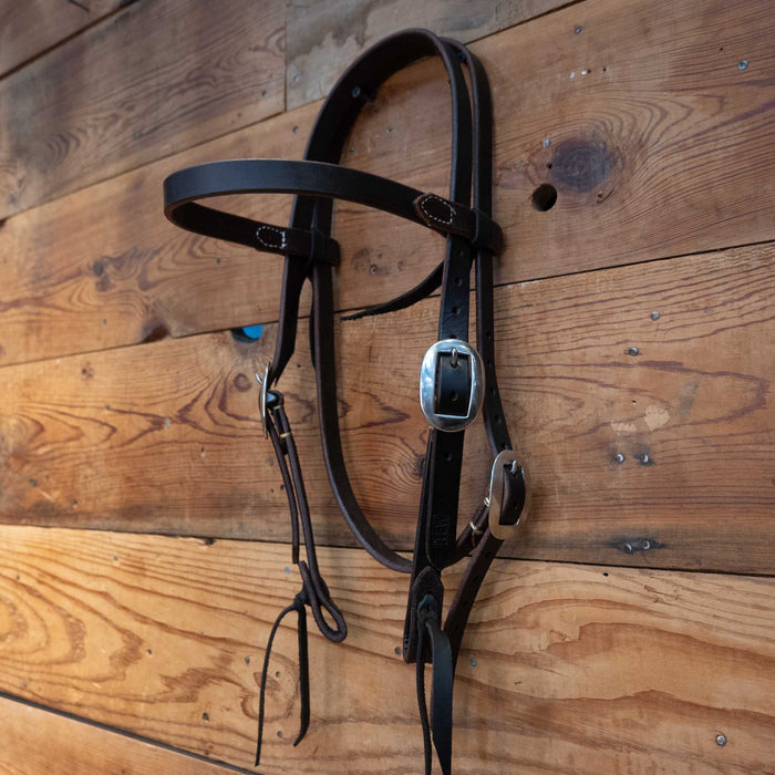Casey Tew Dark Oiled Browband Headstall Tack - Headstalls Casey Tew