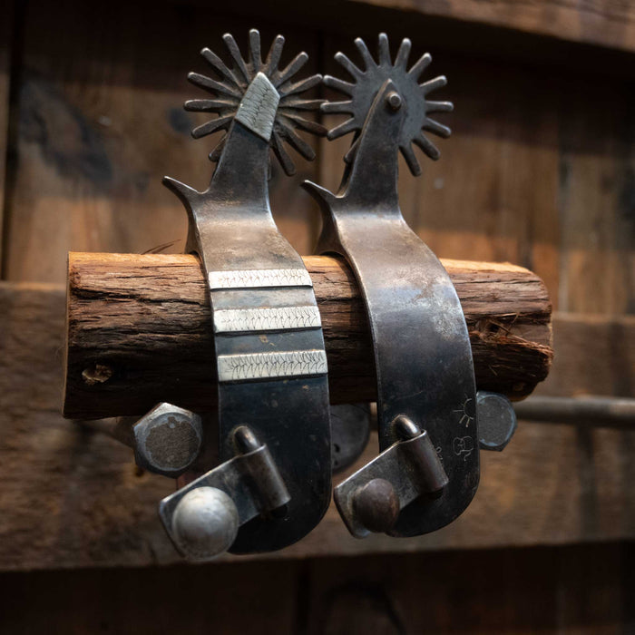 Silver Mounted 16pt. Spurs