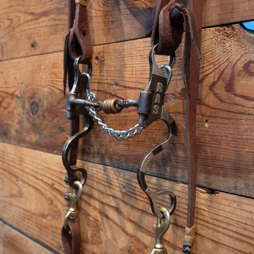Cowboy Tack Dog Bone Bridle Rig w/Copper Rings Tack - Rigs Cowboy Tack