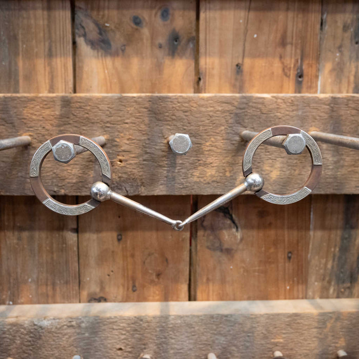 Jesse Hoover Locked O-Ring Smooth Snaffle Bit