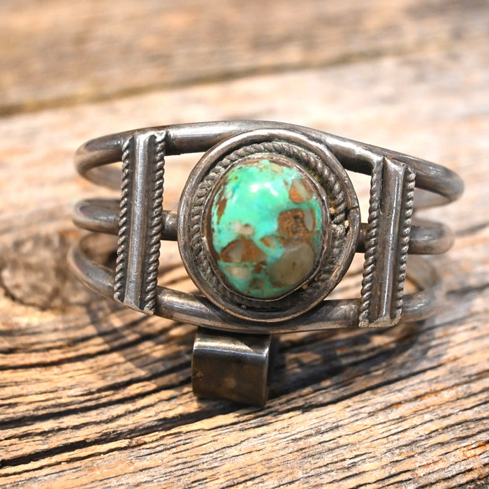 Mark Begay Vintage Turquoise Bracelet w/Silver Band Women - Accessories - Jewelry - Bracelets Mark Begay