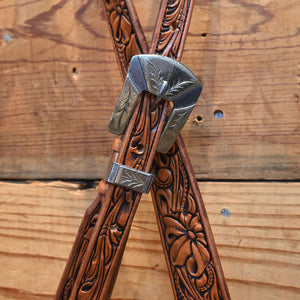 David Haslerig Handmade 3/4" Tooled Single Ear Headstall Tack - Headstalls David Haslerig