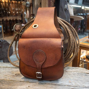 Heavy Tooled Leather Saddle bags
