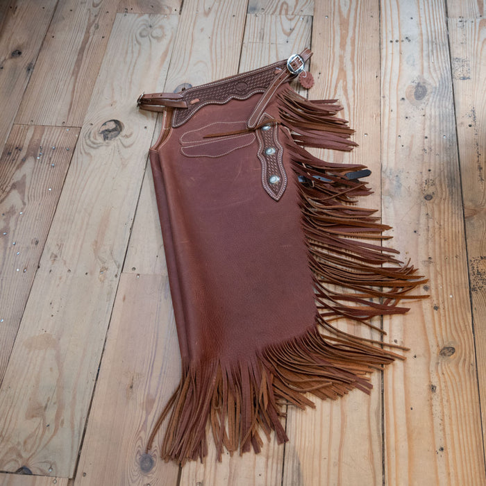 Medium Smooth Rust Leather Chinks Tack - Chaps & Chinks TESKEY'S