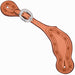 Teskey's Barbed Wire Border Cowboy Spur Straps Tack - Spur Straps Teskey's Light Oil