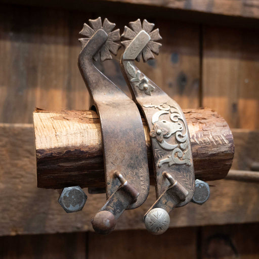 Garren Silver Mounted 8pt. Spurs Tack - Spurs Damon Garren