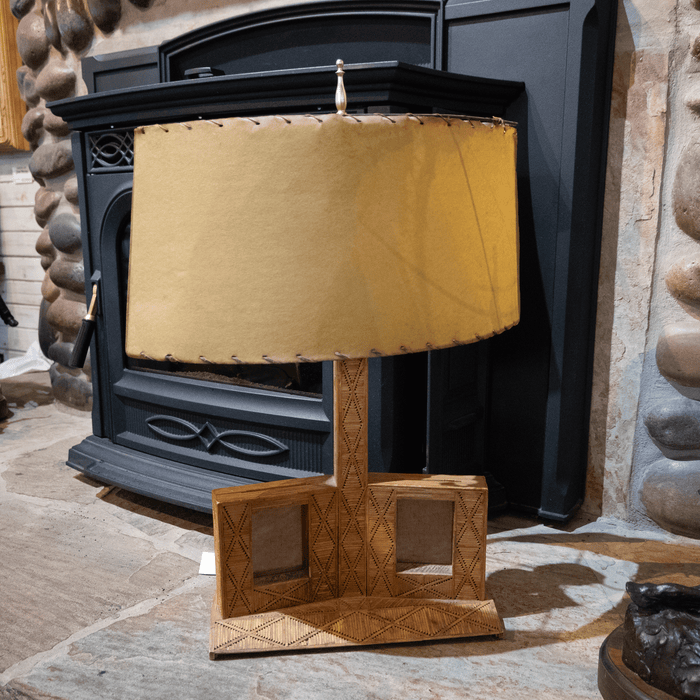 1920's - 1940's TrampArt Lamp