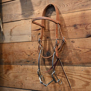 Cow Horse Supply Bridle - 3 Piece Square - Sliding Gag - Carter Todd Gag  CHS264 Tack - Training - Headgear Cow Horse Supply   