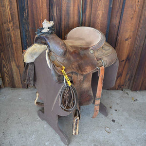 Used 15.5" Wes Sharp Non-Rider Saddle Sale Barn Wes Sharp   