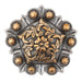 Antique Silver/Gold Coloma Pentagon Conchos Tack - Conchos & Hardware MISC   