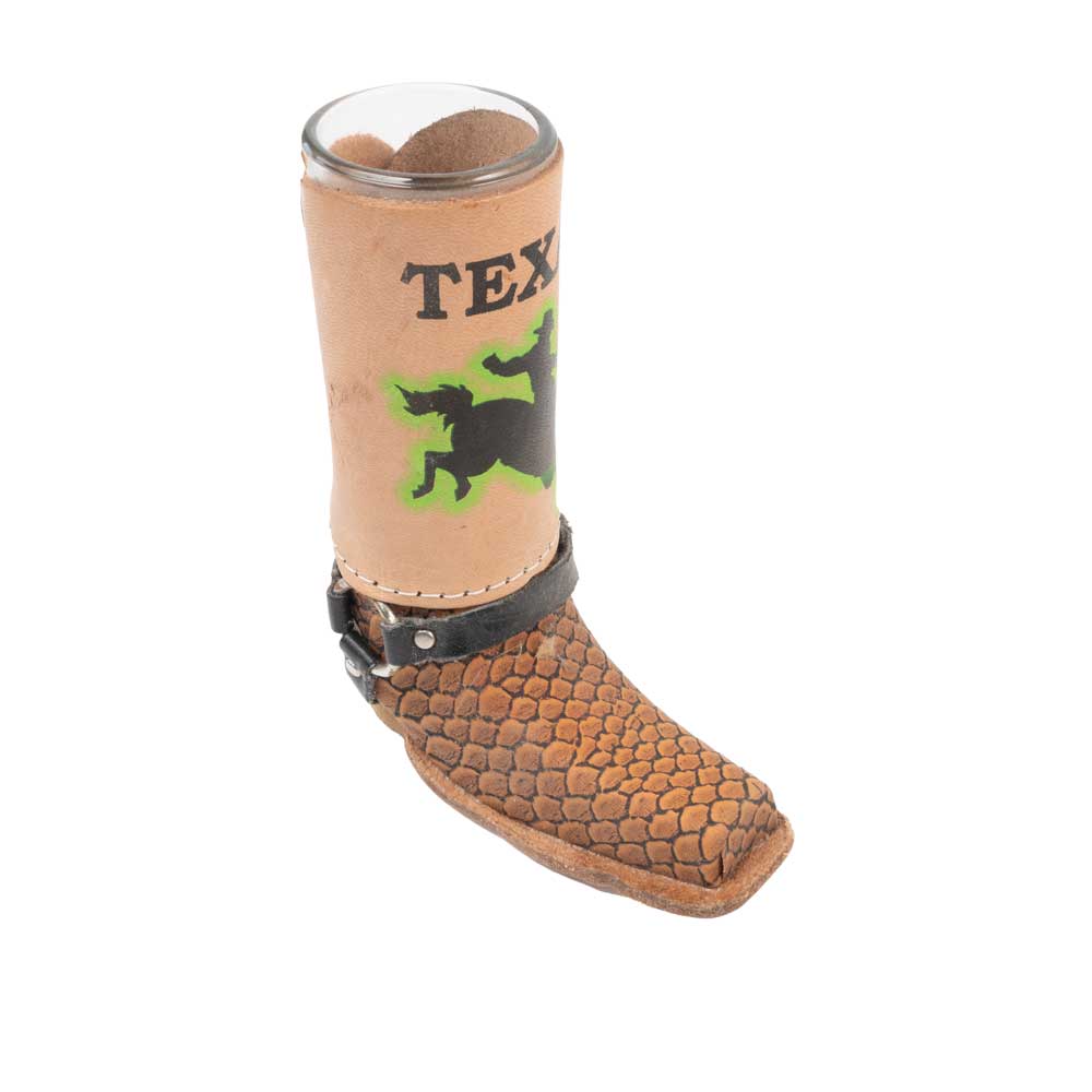 New Texas Cowboy Boot Shot Glass Sale Barn MISC   