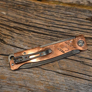 Hand Engraved Copper Knife by LUKE SPRABERRY AAHT118