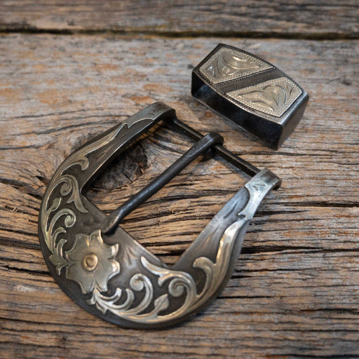 Scribner 2 Pc.Flower Buckle 027 ACCESSORIES - Additional Accessories - Buckles Dale Scribner
