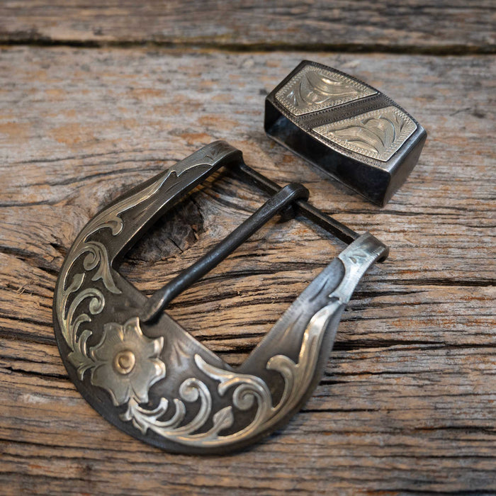 Scribner 2 Pc.Flower Buckle 027 ACCESSORIES - Additional Accessories - Buckles Dale Scribner