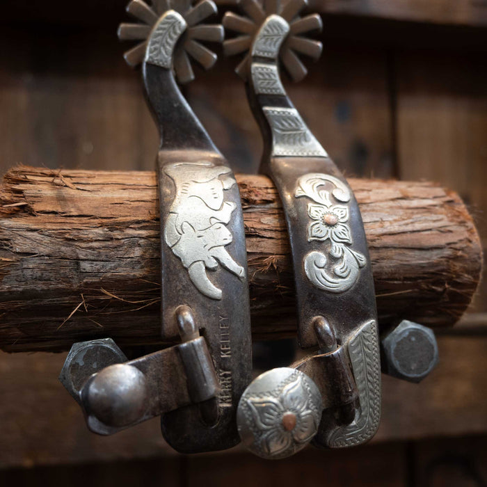 Kerry Kelley Silver Mounted 10pt. Spurs