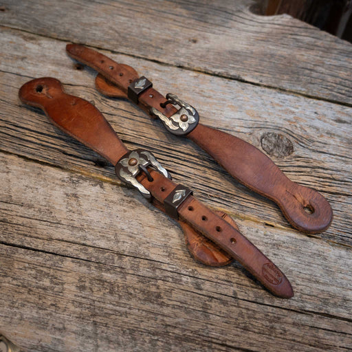 Teskey's Spur Straps w/ Floral Buckles Tack - Spur Straps Teskey's