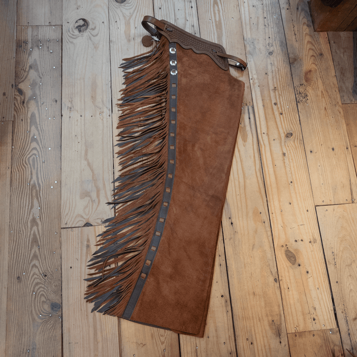 Teskey's XL Roughout Buckskin Versatility Chaps 1869