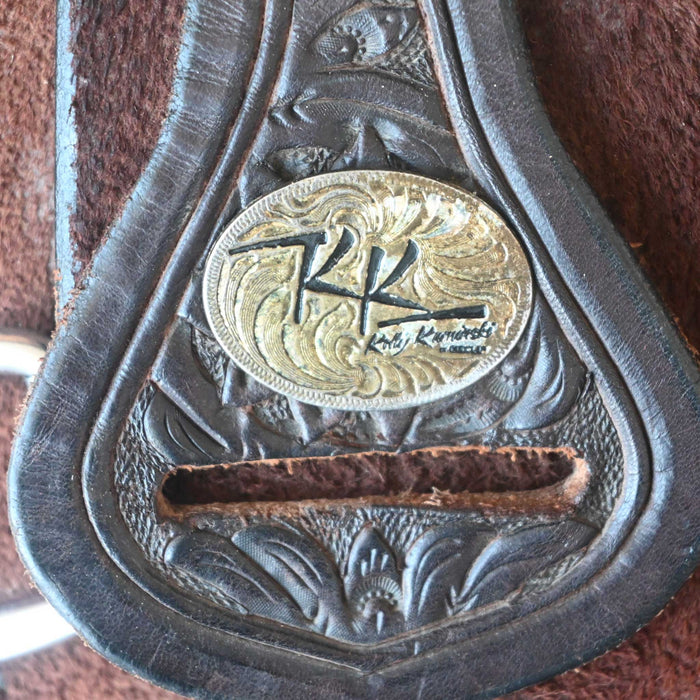 15" USED CIRCLE Y KELLY KAMINSKI BARREL SADDLE Saddles - Used Circle Y Saddlery