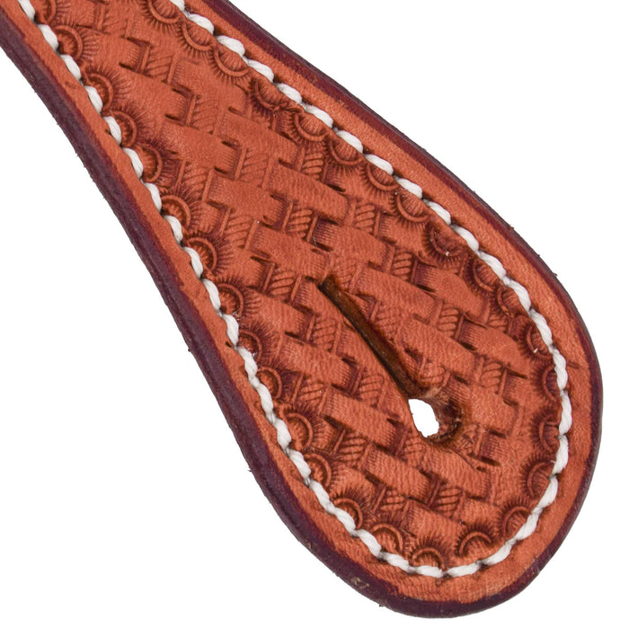 Teskey's Basketweave Straight Spur Straps Tack - Spur Straps Teskey's