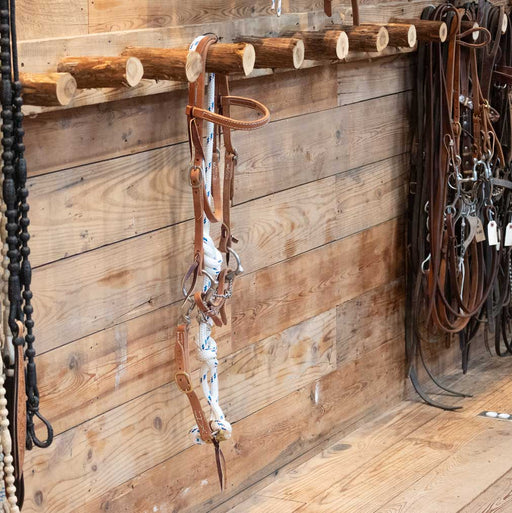 CHS Mitch D-Ring Twisted Snaffle Draw Rig Tack - Training Cow Horse Supply