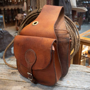 Heavy Tooled Leather Saddle bags