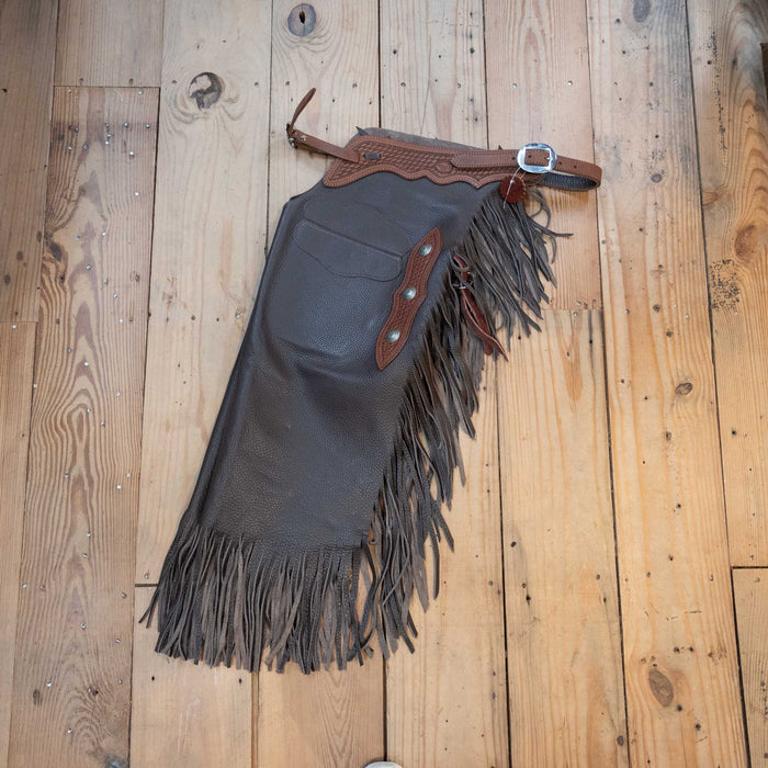 Teskeys Medium Smooth Leather Chinks Tack - Chaps & Chinks TESKEY'S
