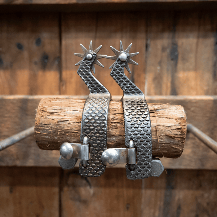 Mahue Silver Mounted 9pt Spurs