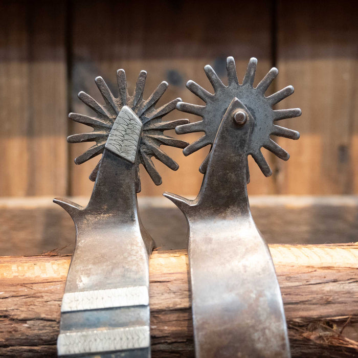 Silver Mounted 16pt. Spurs