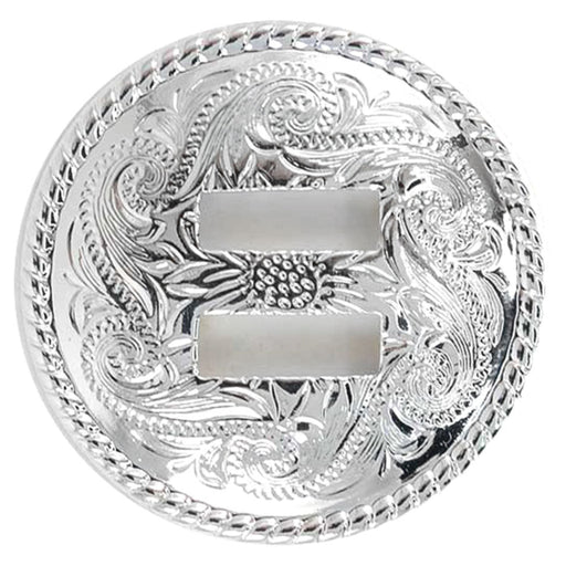 Shiny Silver Rope Border Slotted Concho Tack - Conchos & Hardware MISC   