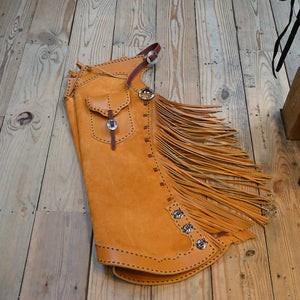 Gavyn Mckievy Rough-Out  Working Chaps - CHAP1002 Tack - Chaps & Chinks Gavyn McKievey   