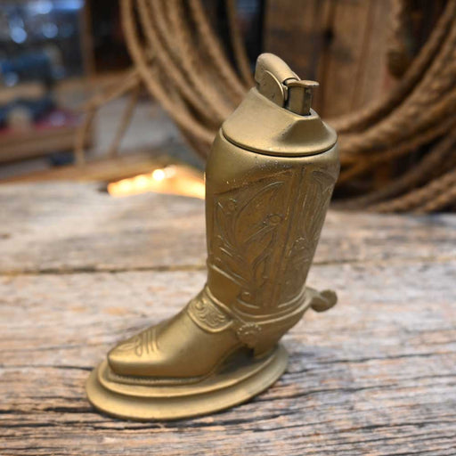 Vintage Brass Cowboy Boot Cigarette Lighter Collectibles Teskey's