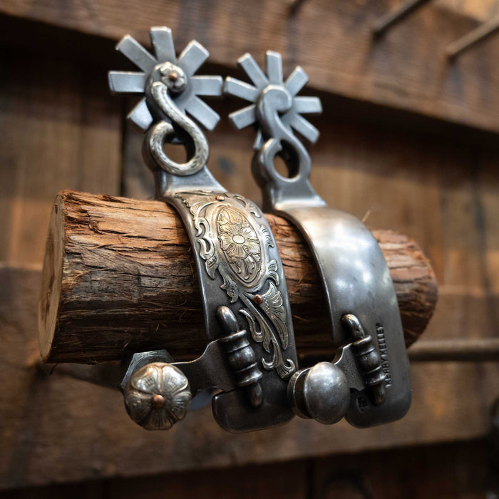 Kerry Kelley Silver Mounted Chihuahua 8pt Spurs