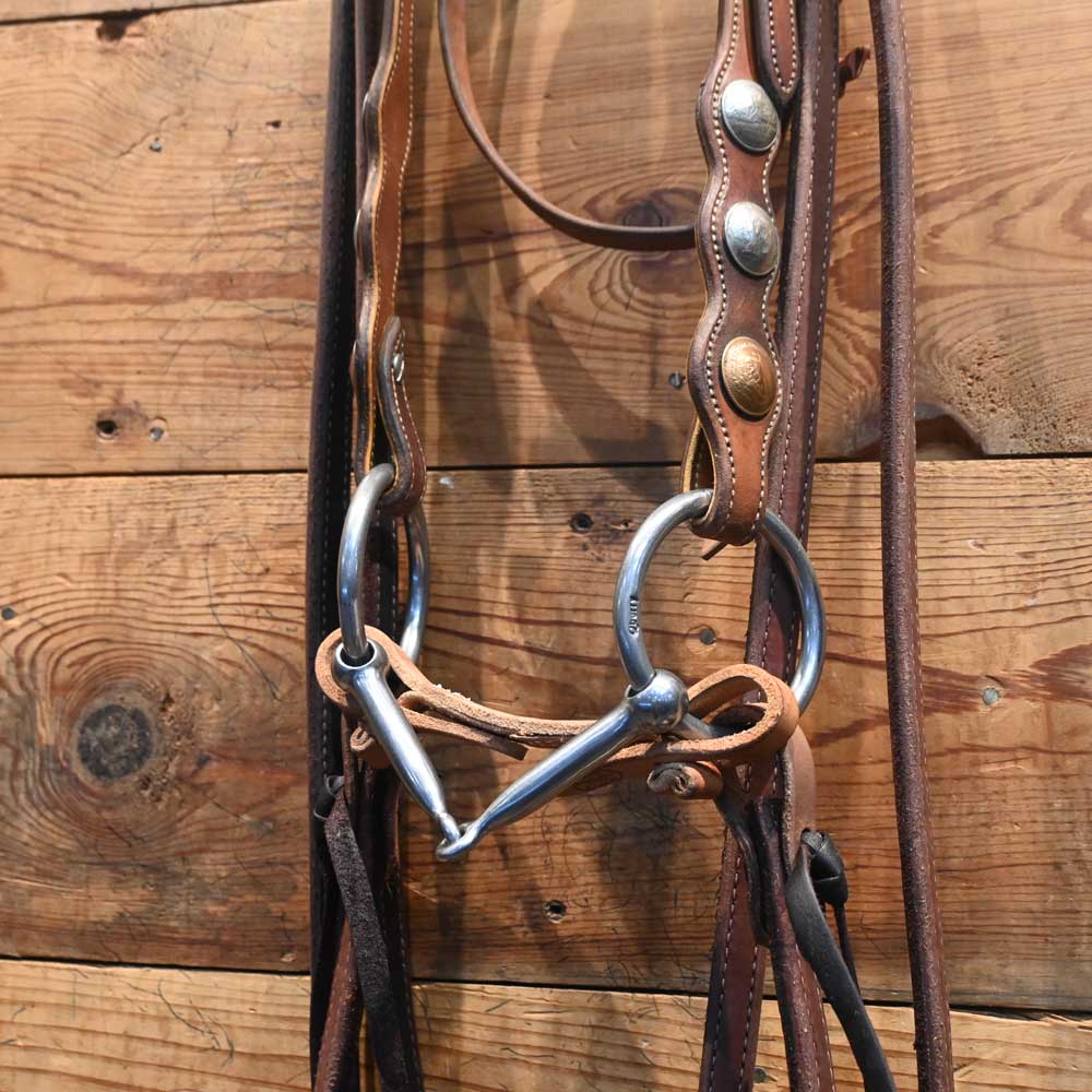 Bridle Rig - O-Ring QBerry- Smooth Straight Snaffle Bit RIG1011 Tack - Rigs Qberry