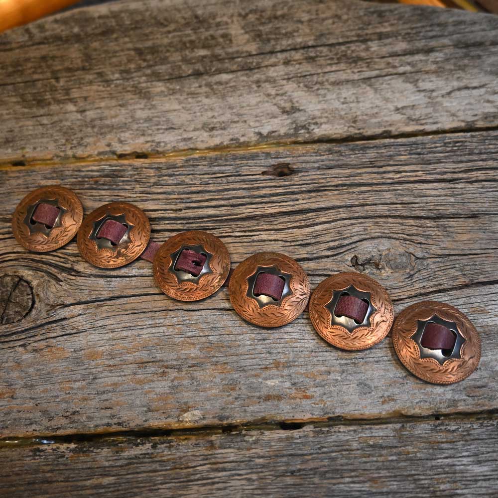 Copper Mounted Laced Conchos set by  _CA1316