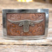 Turtle Jones Engraved Copper Longhorn Buckle ACCESSORIES - Additional Accessories - Buckles Turtle Jones