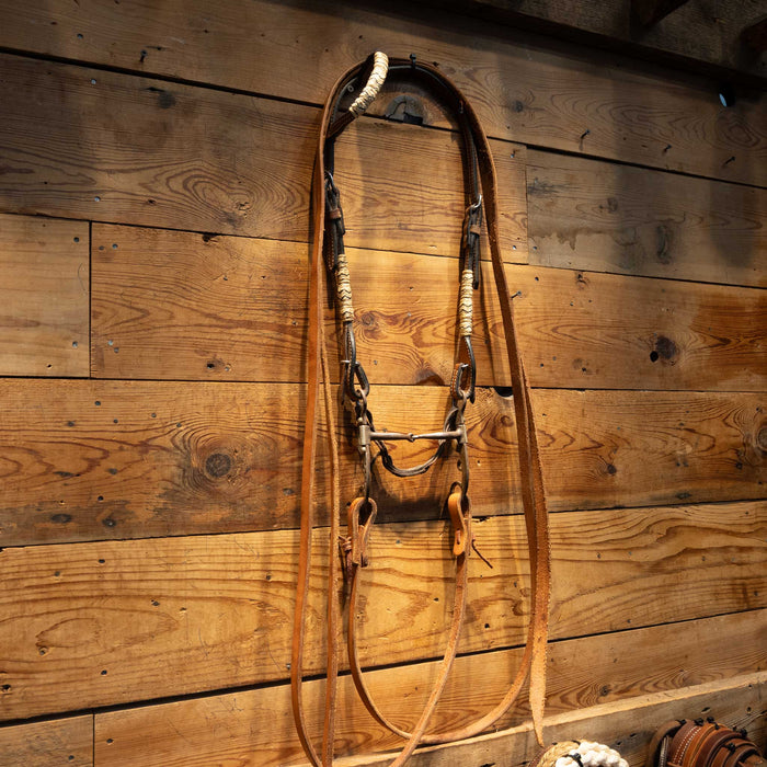 Argentine with Silver Shanks Snaffle Bit Bridle Rig Sale Barn MISC