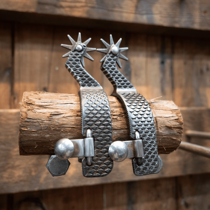 Mahue Silver Mounted 9pt Spurs