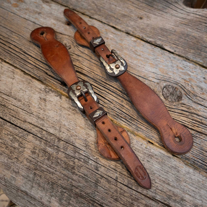 Teskey's Spur Straps w/ Floral Buckles Tack - Spur Straps Teskey's