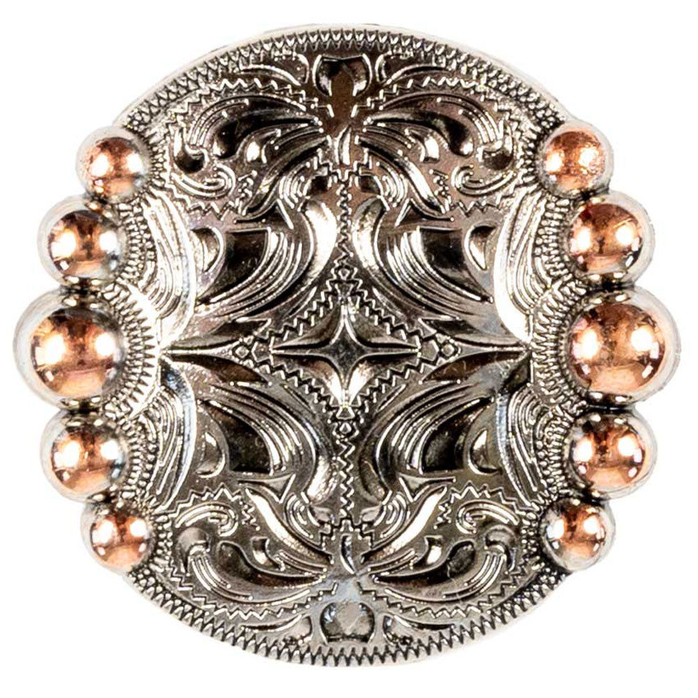 Lot De 2 Conchos Argentés Pour Bride – 1 3/4″ – Buckle Conchos – NEUF