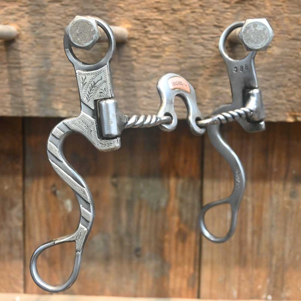 David Farkas Silver Mounted Twisted Floating Spoon Bit TI1075 Tack - Bits David Farkas   