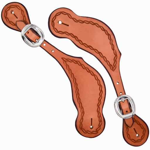 Teskey's Rope Border Spur Straps Tack - Spur Straps Teskey's