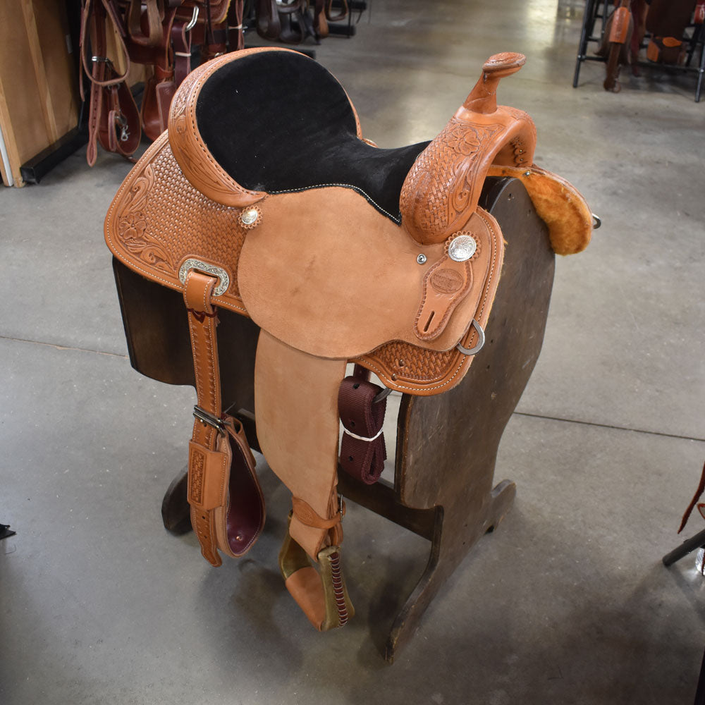 14.5" TESKEY'S COMPETITION SERIES BARREL SADDLE Saddles TESKEY'S SADDLERY LLC   