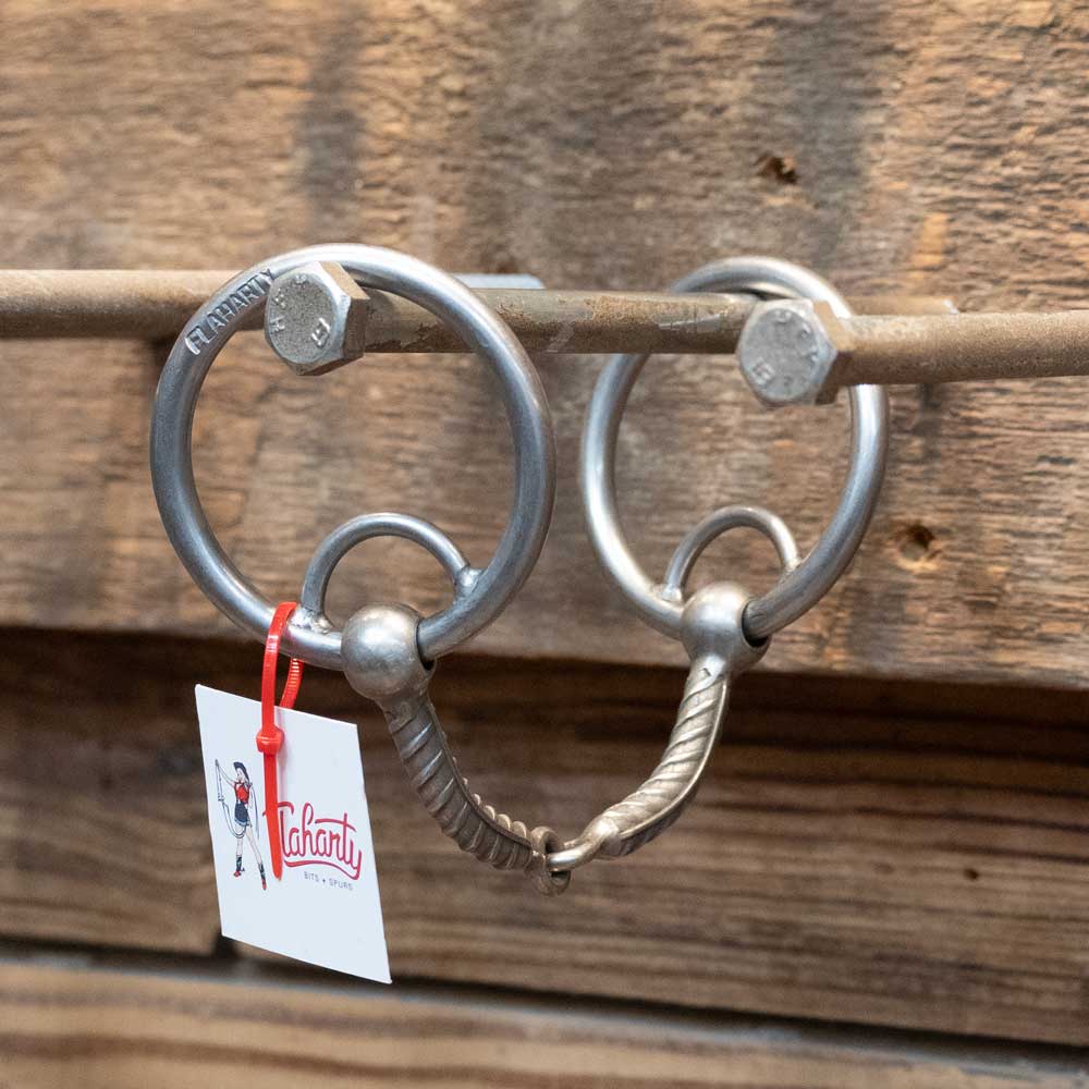 Flaharty Locked O-Ring Rebar Snaffle Bit #235 Tack - Bits Flaharty   