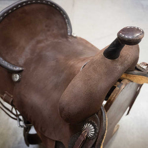 14" USED DOUBLE J POZZI PRO BARREL SADDLE Saddles DOUBLE J SADDLERY   