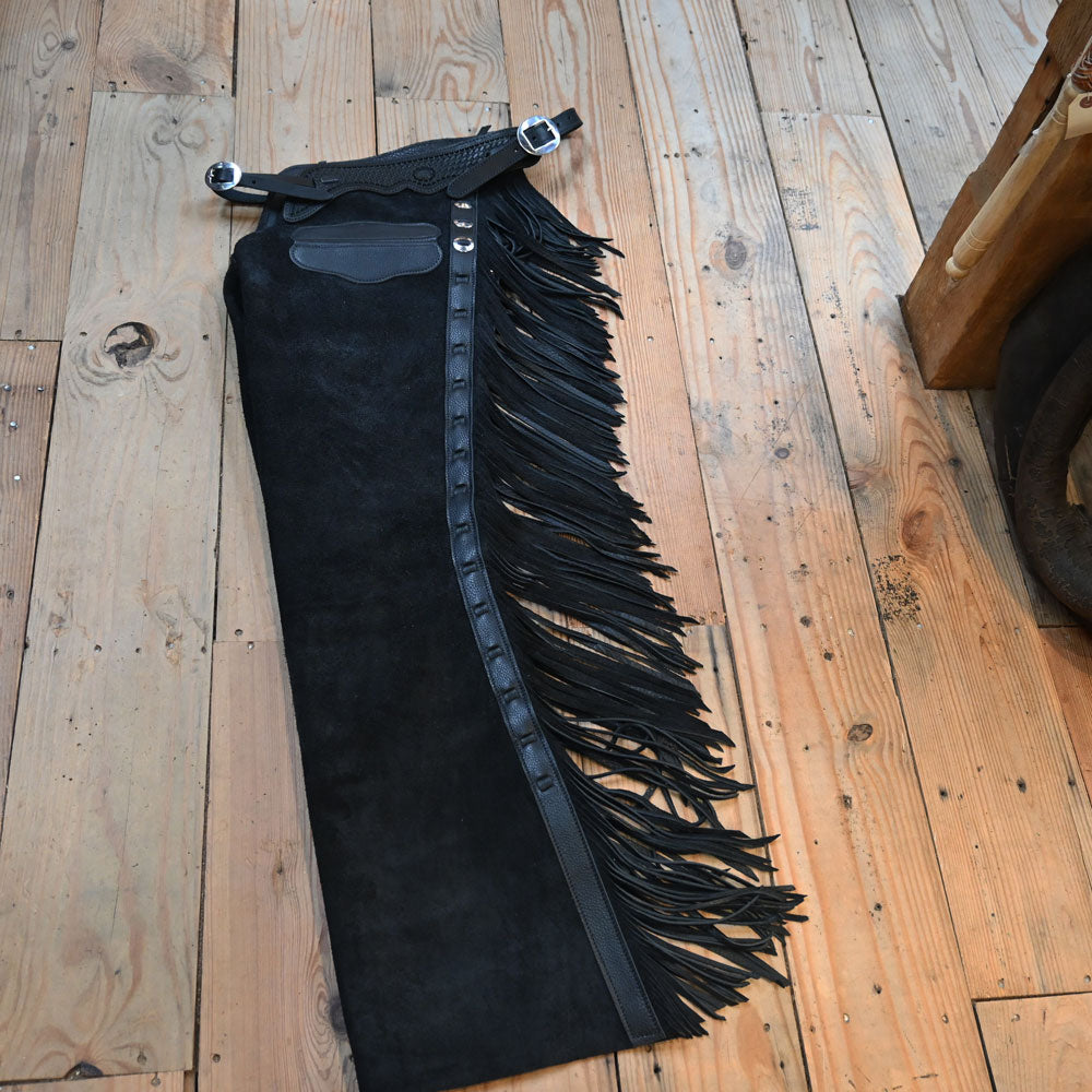Teskey's Med. All Black Rough-Out Versatility Shotgun Chaps