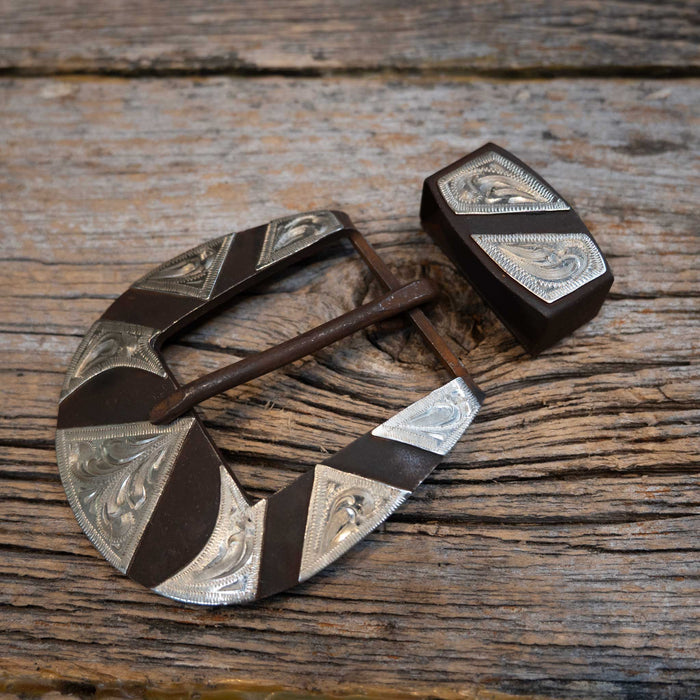 Scribner 2 Pc. Silver Design Buckle 028