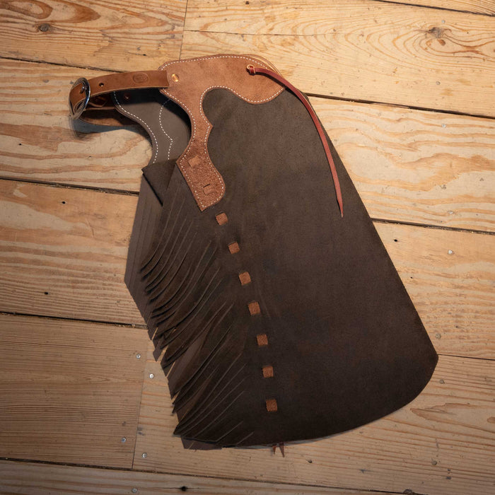 Kid's 22" WLC Stepthrough Chaps - Select Color Tack - Chaps & Chinks WLC Chocolate w/Rust