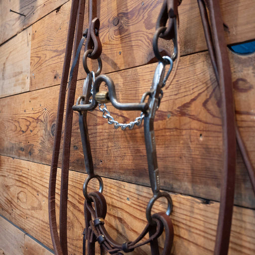 AB Solid Port w/ Brass Roller Bridle Rig Tack - Rigs AB Bits
